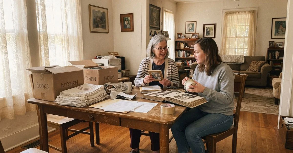 Cleaning out a home after a death in the family